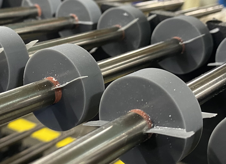 Custom Molded Polyurethane Rollers